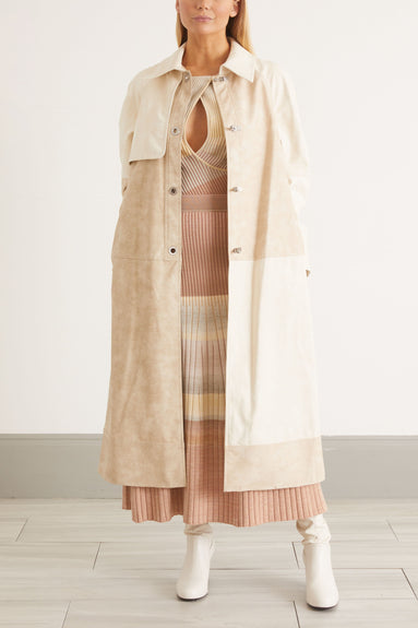 Jonathan Simkhai Skirts Nayeli Striped Midi Skirt in Dusk Space Dye