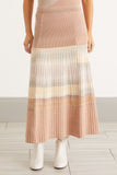 Jonathan Simkhai Skirts Nayeli Striped Midi Skirt in Dusk Space Dye