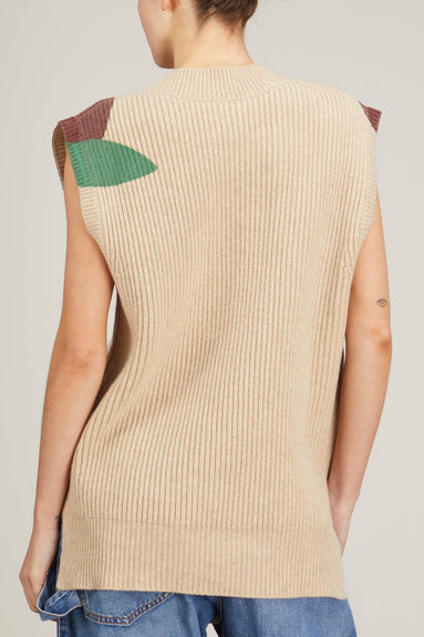 JW Anderson Sweaters Apple V-Neck Vest in Beige