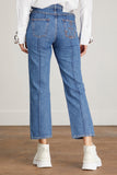 JW Anderson Jeans Chain Link Slim Jeans in Light Blue