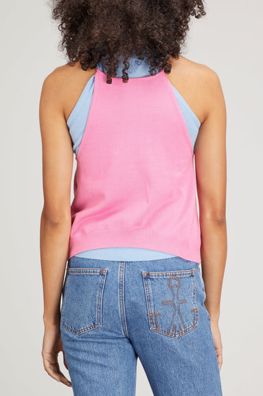 JW Anderson Tops Layered Tank Top in Blue/Pink