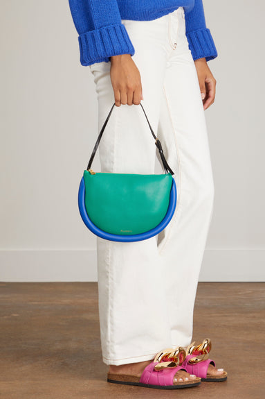 JW Anderson Shoulder Bags The Bumper Moon Shoulder Bag in Bright Green/Cobalt