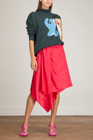 JW Anderson Skirts Twisted Asymmetric Skirt in Raspberry