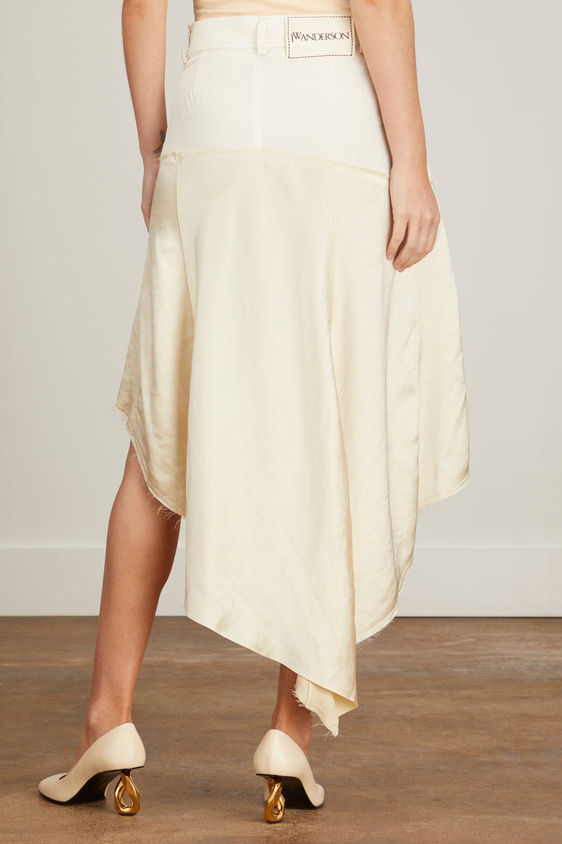 JW Anderson Asymmetric Panelled Skirt Off White – Hampden Clothing