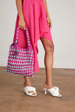 JW Anderson Top Handle Bags Flat Knitted Shopper Bag in Purple/Mint JW Anderson Flat Knitted Shopper Bag in Purple/Mint