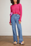 JW Anderson Tops Long Sleeve Crochet Top in Pink