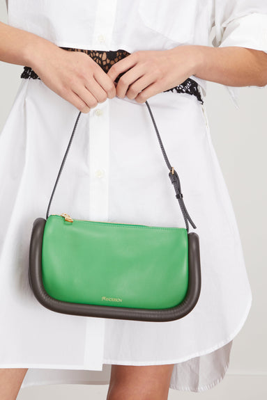 JW Anderson Shoulder Bags The Bumper Baguette in Green/Mocha/Black JW Anderson The Bumper Baguette in Green/Mocha/Black