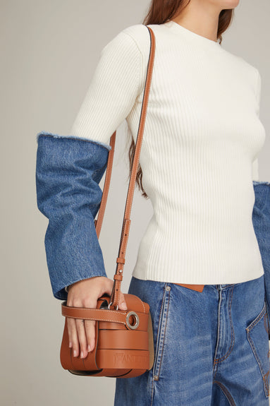 JW Anderson Shoulder Bags Knot Bag with Strap in Pecan JW Anderson Knot Bag with Strap in Pecan