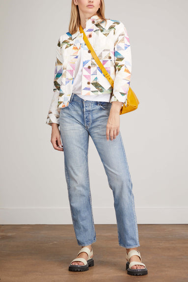Kerri Rosenthal Jackets Quilt Shirt Jacket in Beach