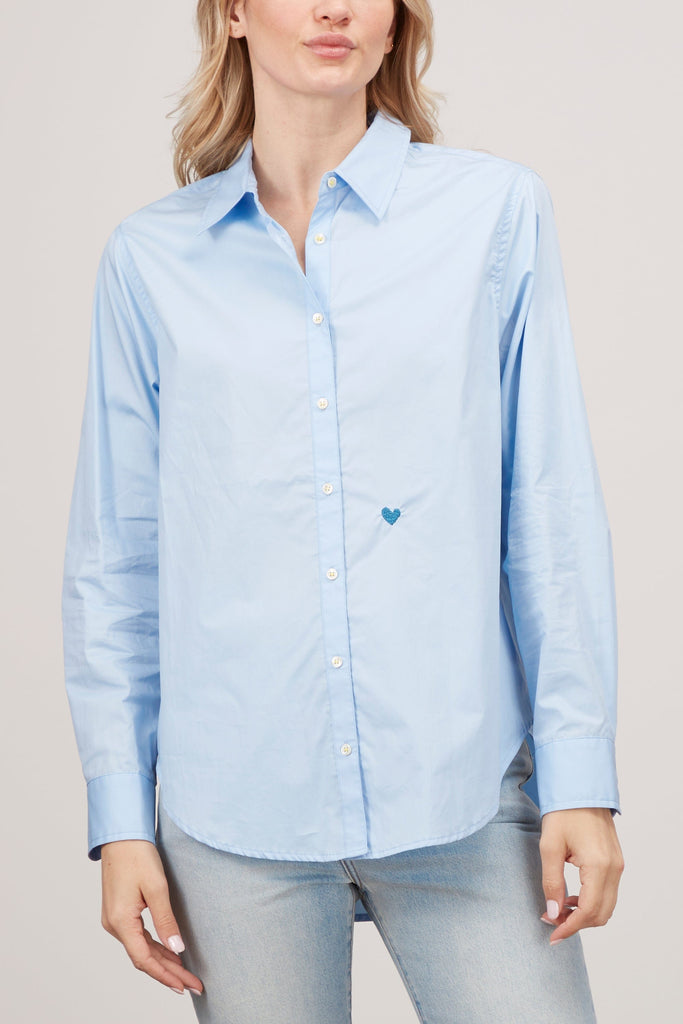 Kerri Rosenthal Mia Sketch Heart Shirt in Oxford Blue – Hampden Clothing