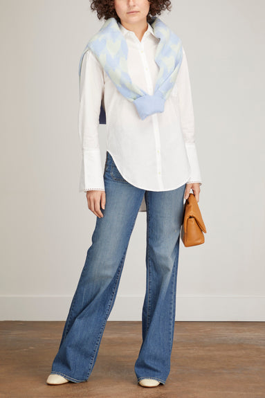 Kerri Rosenthal Tops Mason Shirt Xoxo in Oatmilk Kerri Rosenthal Mason Shirt Xoxo in Oatmilk