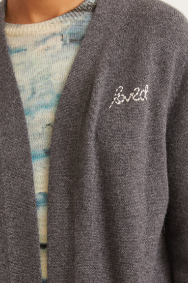 Kerri Rosenthal Sweaters Patchwork Love Super Long Cardigan in Carbon Kerri Rosenthal Patchwork Love Super Long Cardigan in Carbon