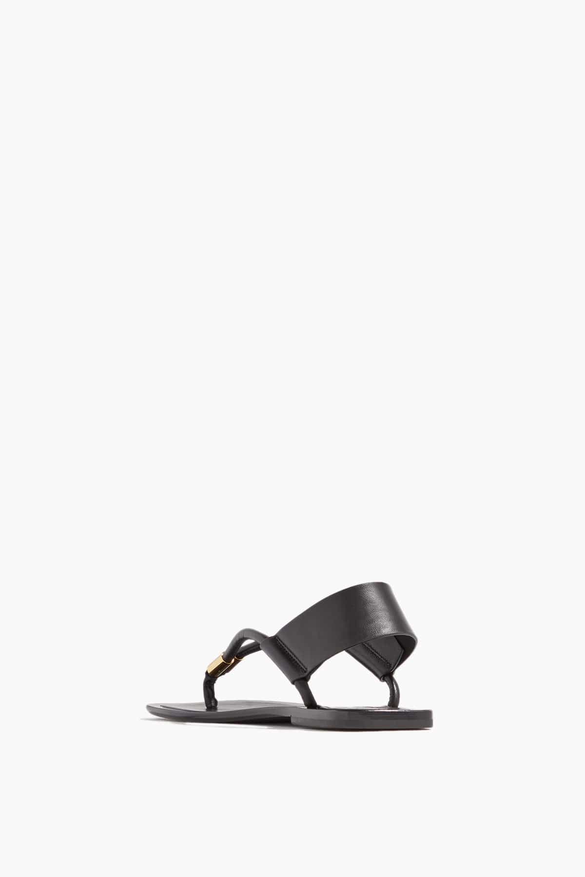 Khaite Strappy Flat Sandals Devoe Flat Sandal in Black Khaite Devoe Flat Sandal in Black