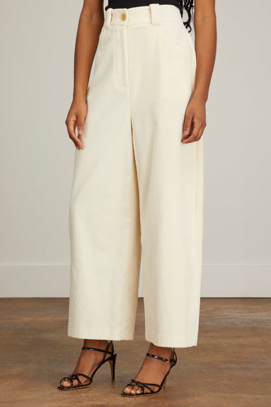 Khaite Pants Rapton Pant in Bone
