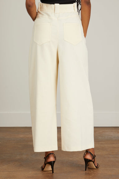 Khaite Pants Rapton Pant in Bone