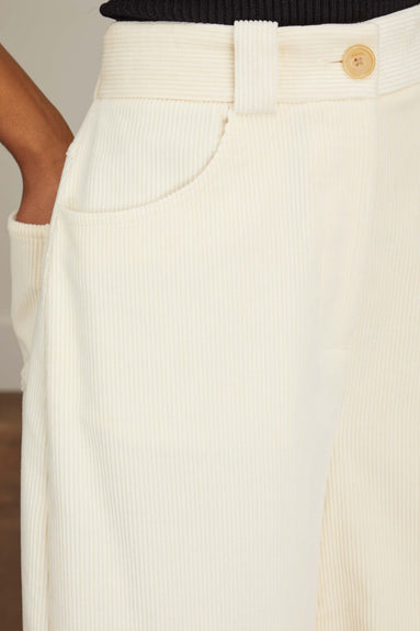 Khaite Pants Rapton Pant in Bone