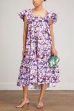 Kika Vargas Dresses Cicely Dress in Purple Flower Print