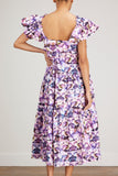 Kika Vargas Dresses Cicely Dress in Purple Flower Print