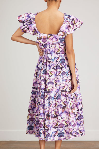 Kika Vargas Dresses Cicely Dress in Purple Flower Print
