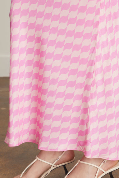 Kitri Skirts Layla Tile Skirt in Pink Wavy Kitri Layla Tile Skirt in Pink Wavy