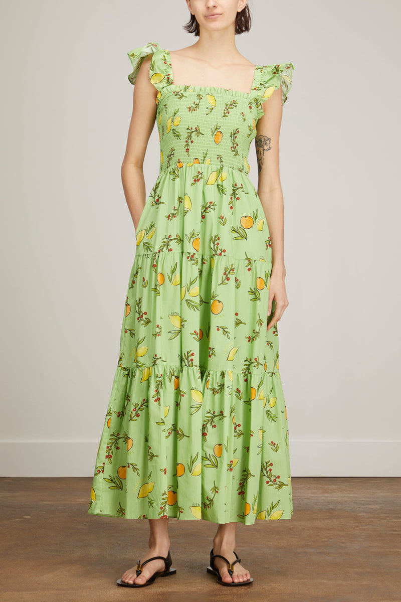 Kitri Aisha Maxi Dress in Green Citrus – Hampden Clothing