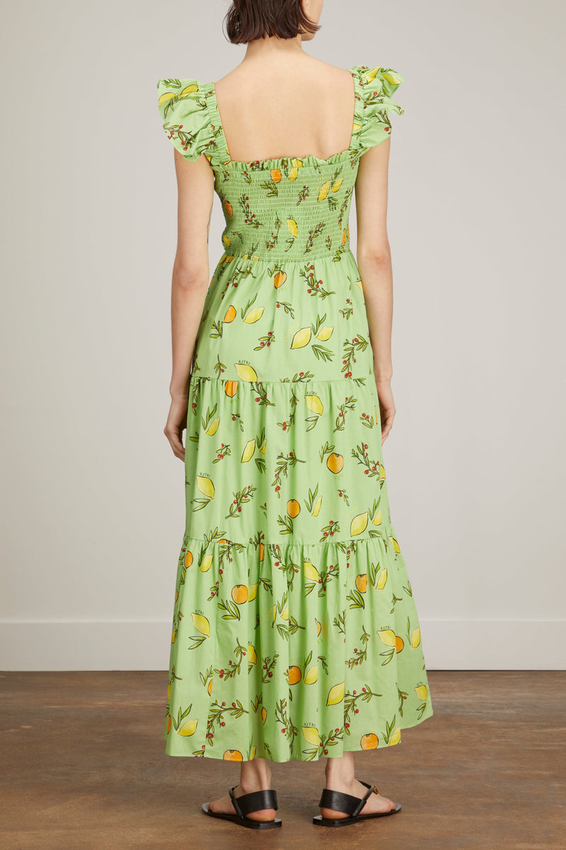 Kitri Aisha Maxi Dress in Green Citrus – Hampden Clothing