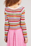 Kitri Tops Dionne Blanket Stripe Cardigan in Multi