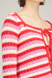 Kitri Tops Dionne Knit Cardigan in Pink Stripe Kitri Dionne Knit Cardigan in Pink Stripe