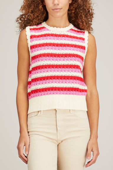 Kitri Tops Marley Knit Top in Pink Stripe Kitri Marley Knit Top in Pink Stripe
