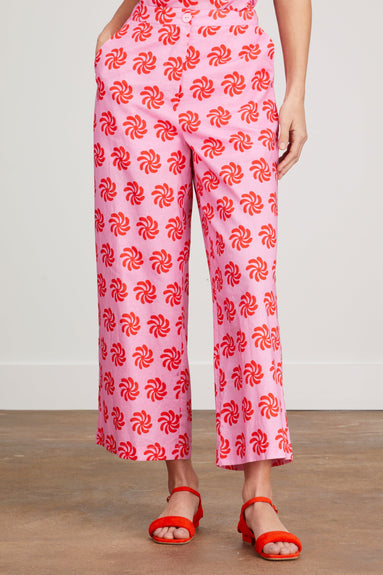 Kitri Pants Romina Trousers in Pink Geo Floral