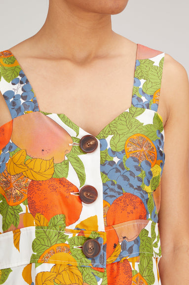La Prestic Ouiston Dresses Bain De Soleil Dress in Fruits Blanc