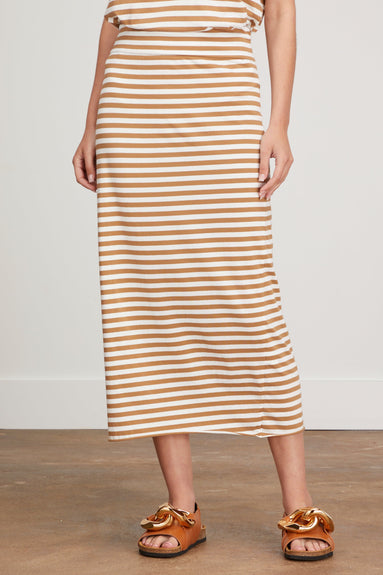 Labo.Art Skirts Penna Skirt in Caramel Stripe