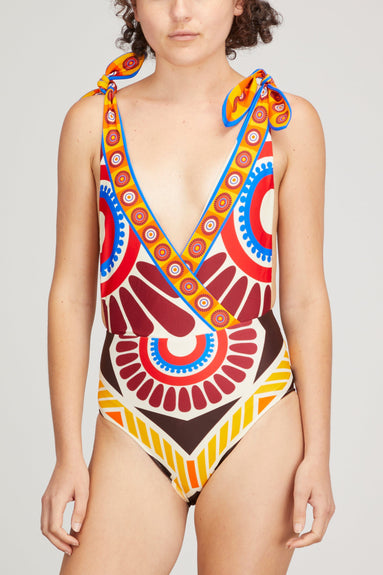 La Double J Swimwear Hazzard Swimsuit in Solar Placee