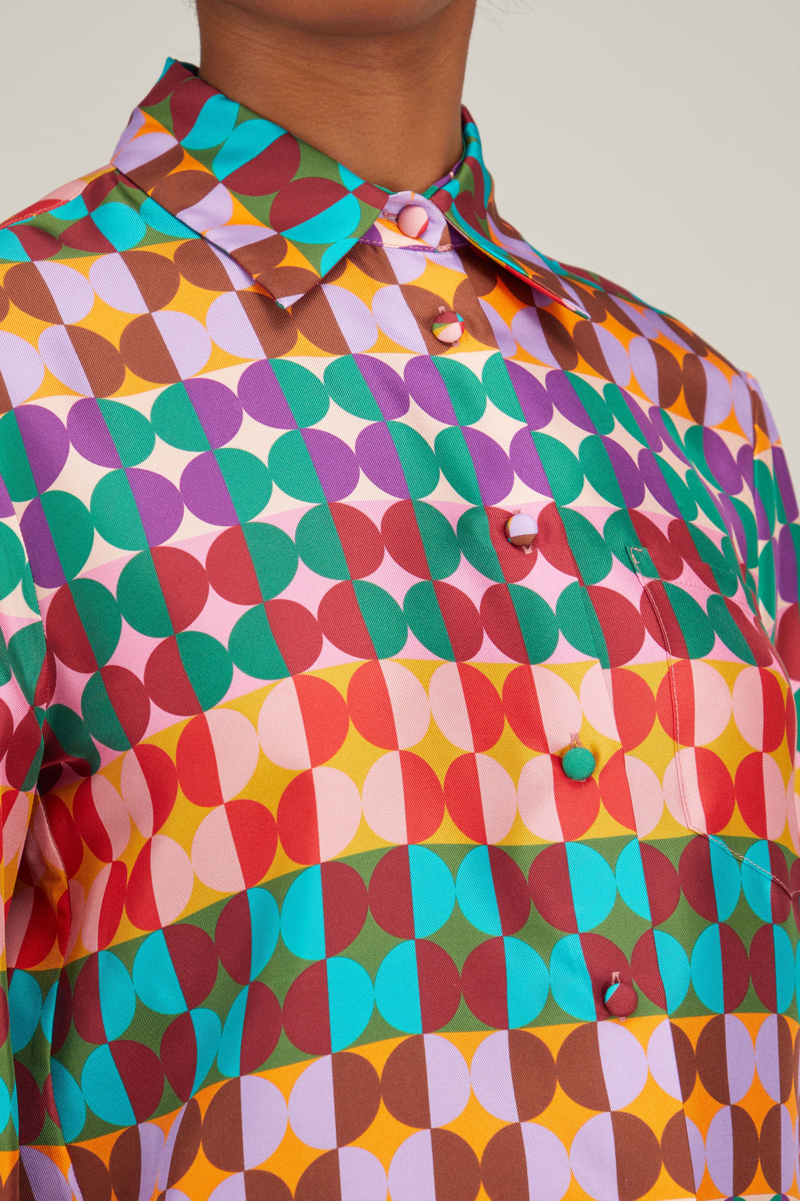 La Double J Tops Boy Shirt in Mezzaluna Rainbow La Double J Boy Shirt in Mezzaluna Rainbow