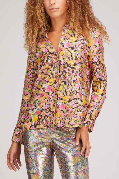 La Double J Tops Boy Shirt in Tripping Nero