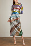 La Double J Dresses Supreme Swing Dress in Rainbow Sequins Placee