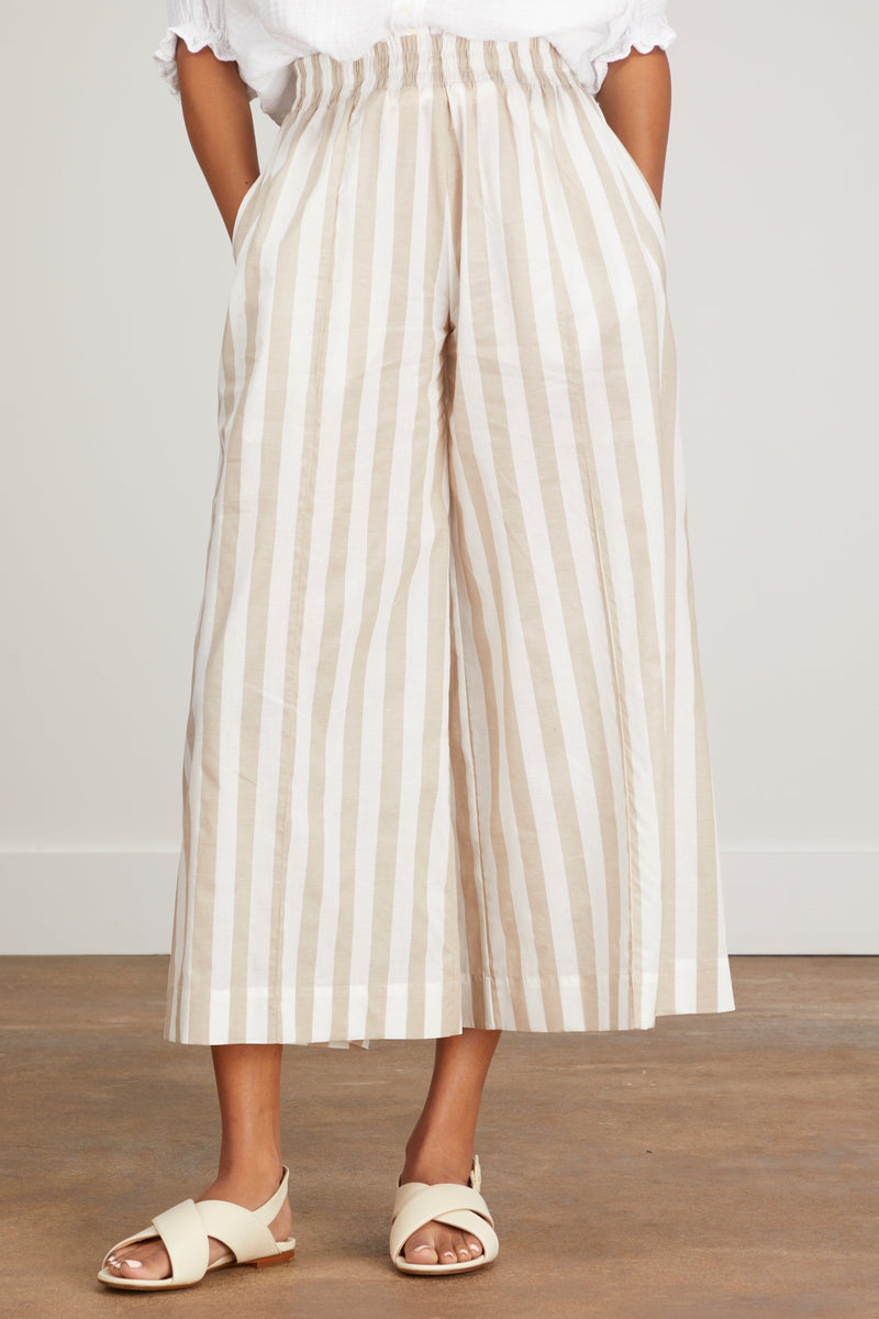 Lara Krude Mabel Pant in White Brown Stripe – Hampden Clothing