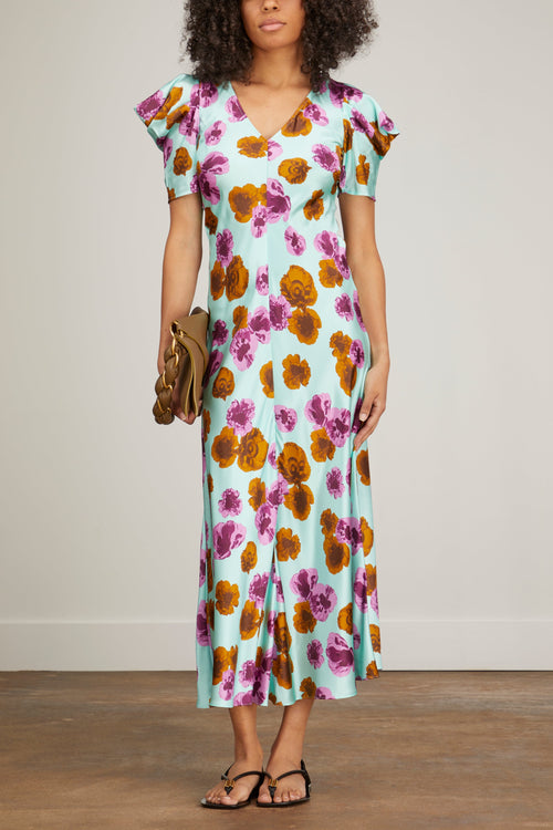 Lee Mathews Dresses Bloom Dress in Aqua