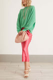 Lee Mathews Skirts Stella Silk Satin Skirt in Fuschia