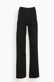 Lemaire Pants Denim High Waisted Pant in Black Lemaire Denim High Waisted Pant in Black