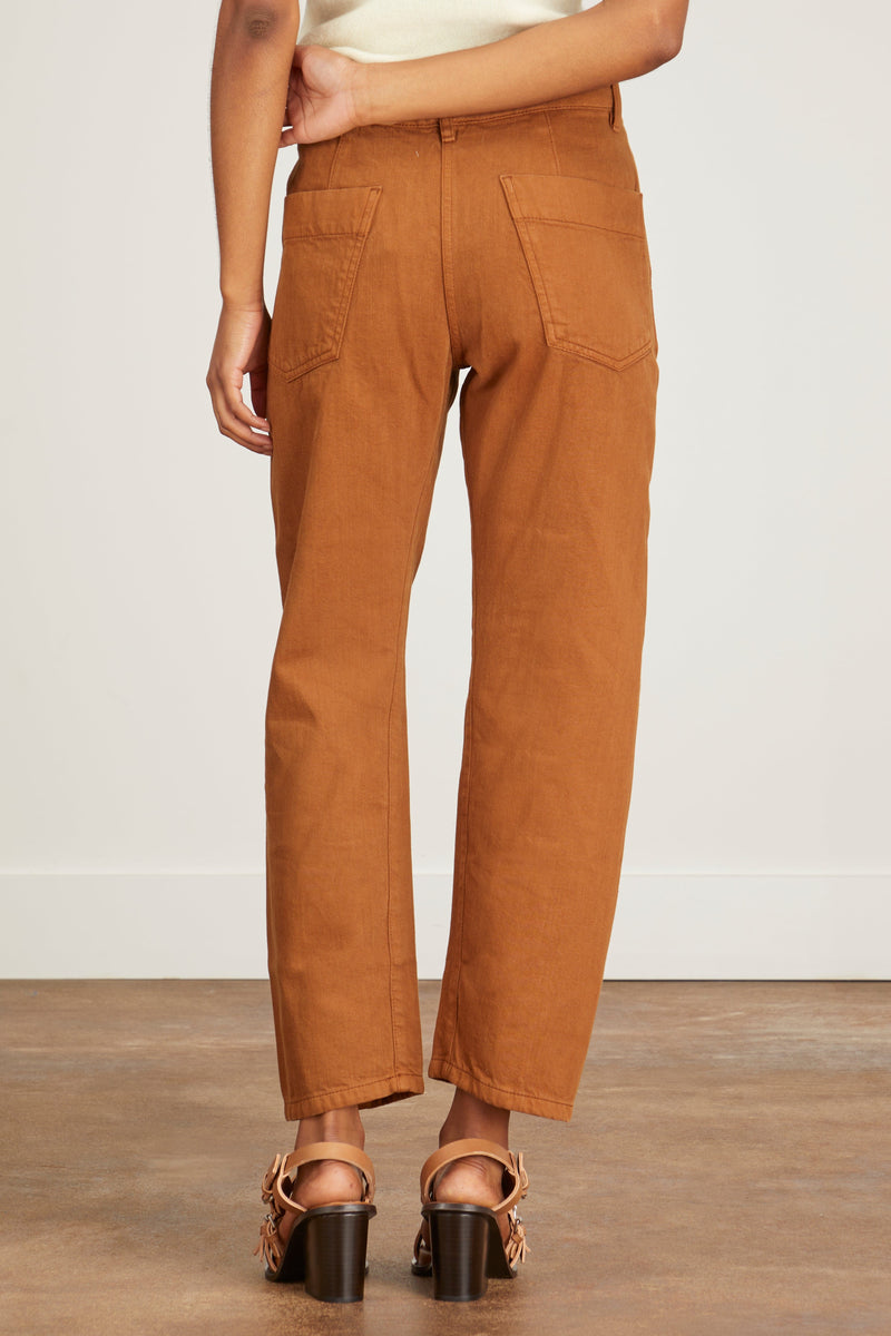 Lemaire Twisted Belted Pants - Denim Snow Grey