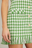 Leo Lin Dresses Blair Tweed Mini Dress in Emerald