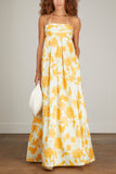 Leo Lin Cocktail Dresses Marguerite Maxi Dress in Anemone Print in Ginger Leo Lin Marguerite Maxi Dress in Anemone Print in Ginger