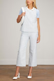 Lisa Marie Fernandez Tops Sleeveless Trapeze Top in Vintage Blue Gingham Lisa Marie Fernandez Sleeveless Trapeze Top in Vintage Blue Gingham