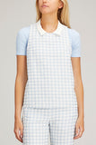 Lisa Marie Fernandez Tops Sleeveless Trapeze Top in Vintage Blue Gingham Lisa Marie Fernandez Sleeveless Trapeze Top in Vintage Blue Gingham