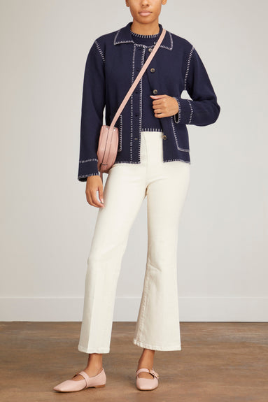 Lisa Yang Sweaters Bily Cardigan in Navy