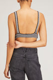 Lisa Yang Tops Capucine Bralette in Black/Cream Jacquard
