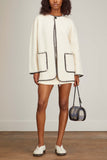 Lisa Yang Sweaters Joline Cardigan in Cream
