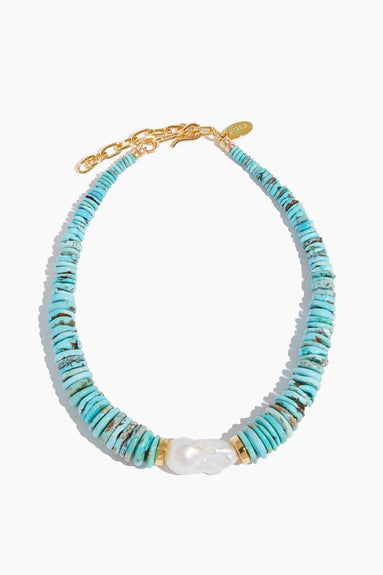 Lizzie Fortunato Necklaces Sky Stone Necklace in Turquoise Lizzie Fortunato Sky Stone Necklace in Turquoise
