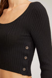 Loulou Studio Tops Assens Top in Black